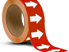 banda cu sageti culori rosii cu alb